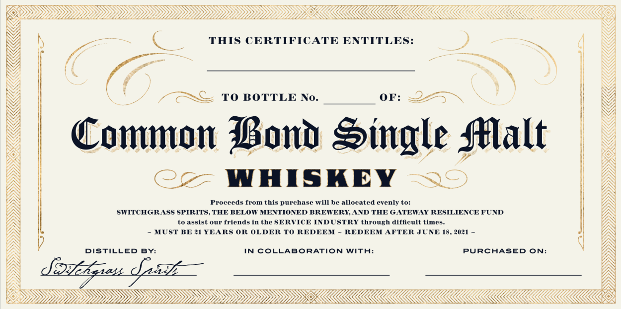 Common Bond certificate